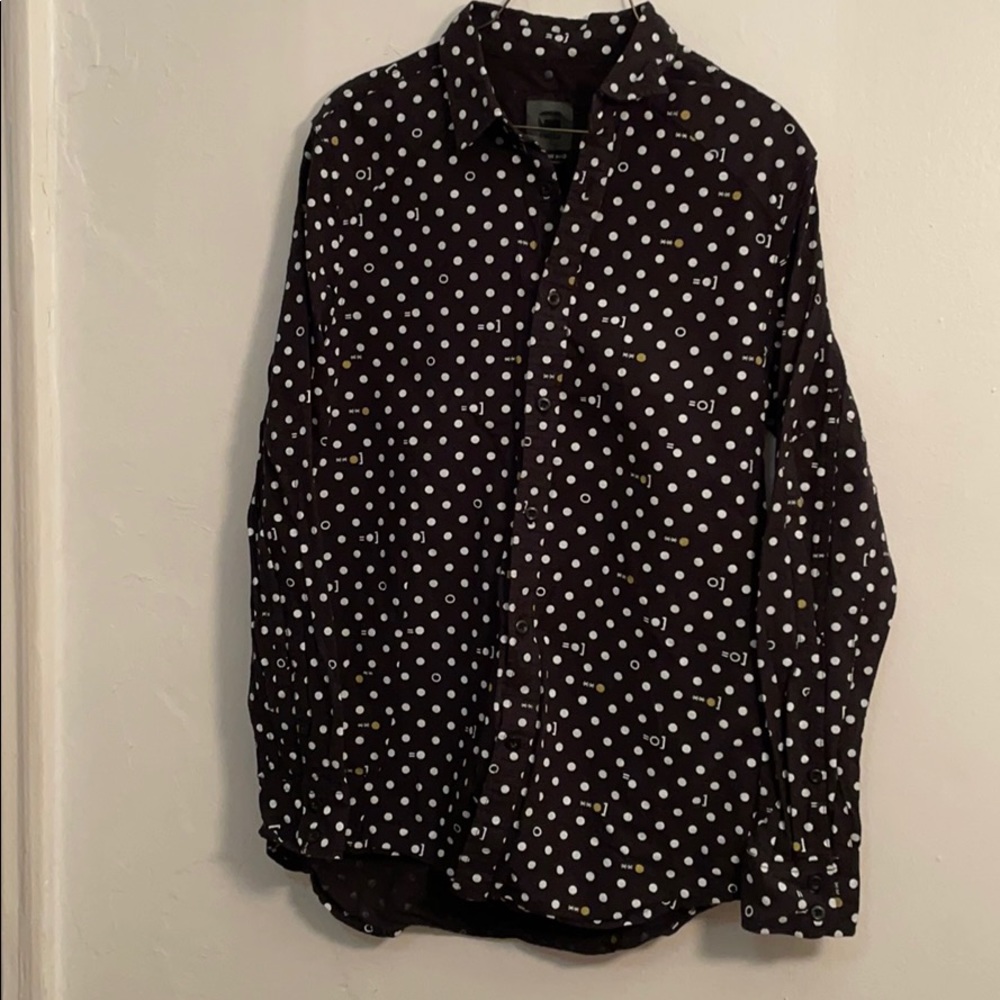 G Star Printed Button Up Shirt Size M